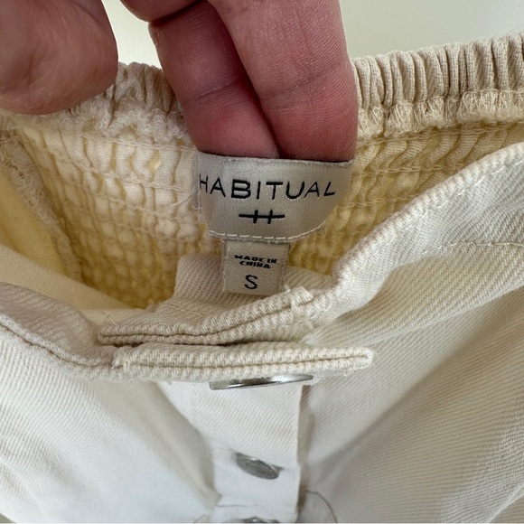 Habitual Cream Denim Sleeveless Buttoned Sundress Size Small - Picture 12 of 15